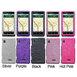 Motorola Droid A855 Solid Rhinestone Diamond Protector Case