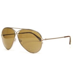 Tom Ford 'Peter TF 142/S' Unisex Gold Designer Aviator Sunglasses