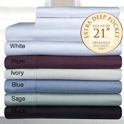 Pima Cotton 400 Thread Count Deep-fitted Sheet Set