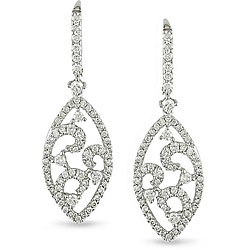 14k White Gold 2ct TDW Diamond Earrings (H-I, SI1-SI2)