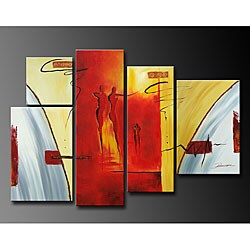 'Romance' Hand-painted Abstract Art Set