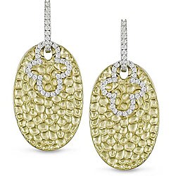 14k Two-tone Gold 1/2ct TDW Diamond Earrings (G-H, SI1-SI2)