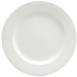 Oneida 9-in Round White Rolled Edge Ceramic Dinner Plates (Case of 24)
