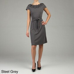CeCe's of New York Women's Ruffle Neck Dress