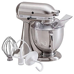KitchenAid KSM152PSNK Custom Brushed Nickel 5-quart Mixer