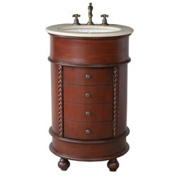 Mars 22-inch Single-sink Cream Marfil Marble-top Vanity
