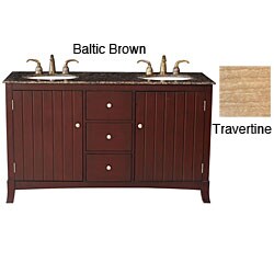 Alexis 60-inch Double-sink Granite Top Vanity