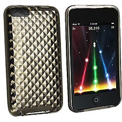 Eforcity Clear Smoke Diamond TPU Skin Case for iPod Touch Gen 2/3
