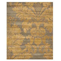 Hand-tufted Grey/ Gold Wool Rug (5' x 8')