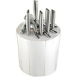 Five Finger Fillet White Kitchen Knife Holder designed by Raffaele Iannello