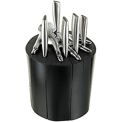 Five Finger Fillet Black Kitchen Knife Holder designed by Raffaele Iannello