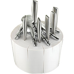 Five Finger Fillet White Steak Knife Holder designed by Raffaele Iannello