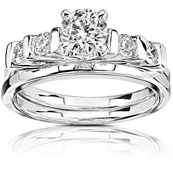 14k Gold 3/4ct TDW Round-cut Diamond Bridal Ring Set (H-I, I1-I2)
