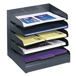Safco 5-tier Steel Black Desk Tray