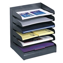 Safco Steel Black 6-tier Desk Tray