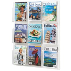Safco 9 Magazine Clear Reveal Display