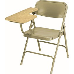 NPS Light Oak Right Arm Folding Tablet Chairs (Pack of 2)