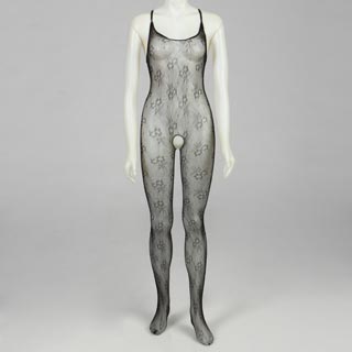 EMAJE' Women's Floral Lace Crotchless Bodystocking
