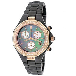 Le Chateau Women's Goldtone 'Condezza' Ceramic Watch.