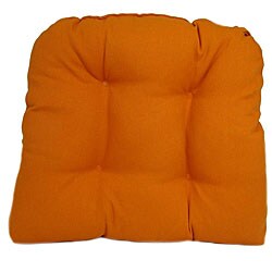 Solid Orange Indoor/ Outdoor Dining Chair Pads (Set of 2)