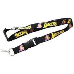 L.A. Lakers Black Lanyard Keychain ID Ticket Clip