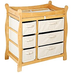 Badger Basket Natural 6-basket Changing Table