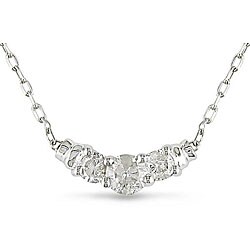 10k White Gold 1/4ct TDW Diamond Necklace (H-I, I2-I3)