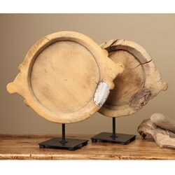 Reclaimed Wood Trays on Stands (India)