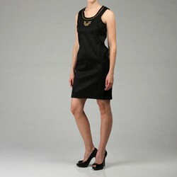 110 West Women's Black Stretch Taffeta Dress