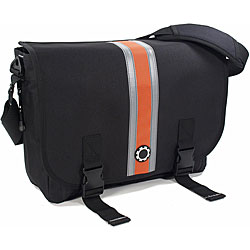 DadGear Messenger Orange Striped Diaper Bag