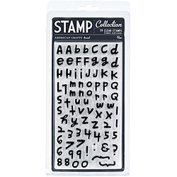 American Crafts Clear Acrylic Large 'Rue Alphabet' Stamp Set