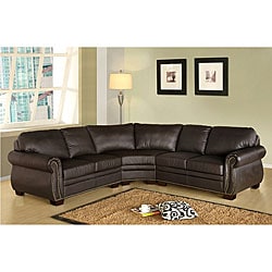 Bentley Italian Leather Sectional Sofa