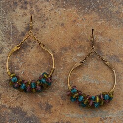 Brass Multicolor Lola Glass Bead Earrings (India)