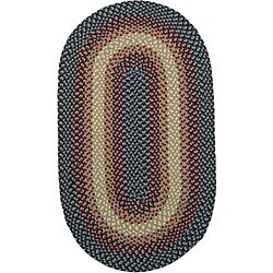 Pinehurst Blue Braided Wool Rug (2'3 x 4')