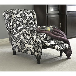 Black and White Wing Recliner