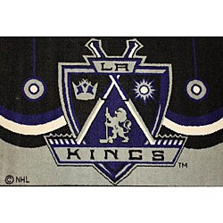 NHL Los Angeles Kings Black/ Purple Rug (1'6 x 2'4)