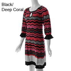 Sangria Brand Keyhole-neck Knit Sweater Dress