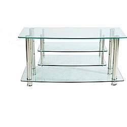 Chrome Flat Panel TV Stand 