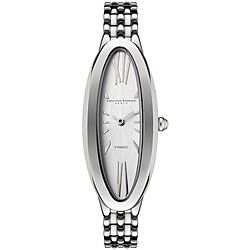 Christian Bernard Women's Oval Silver Dial Stainless Steel Watch