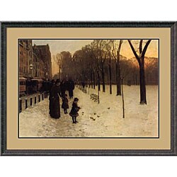 Frederick Hassam 'Boston Common at Twilight, 1885-86' Framed Print