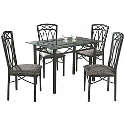 Glass Top 5-piece Dinette Set