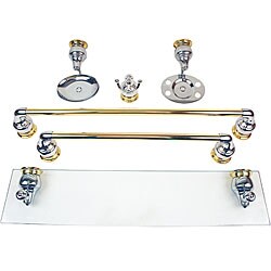 Moen Decorator Chrome Polished Brass 6-piece Bath Accessory Set