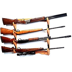 San Angelo 4-gun Wood Wall Rack