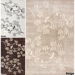 Handmade Alexa Pino Spring Season Floral Rug (5' x 8')