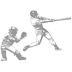 Baseball Grand Slam and Catcher Sudden Shadows Wall Decal