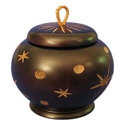 Hand-carved Mango Wood 'Night Sky' Jewelry Box (Thailand)