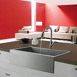 Vigo Farmhouse Stainless Steel Kitchen Sink and Faucet Combo