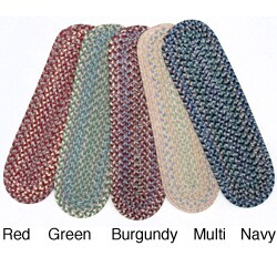 Set of 4 Reversible Smithfield Braided Stair Tread Rugs (9 in. x 29 in.)