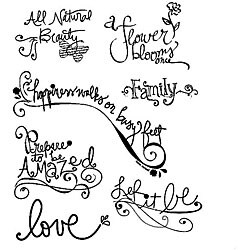 Autumn Leaves 'Word Art Stamps V:I' Clear Stamps