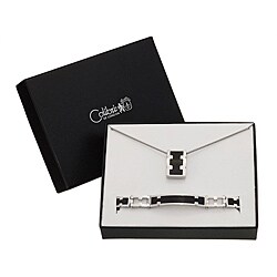 Colibri Men's 'Gridlock' Stainless Steel Bracelet and Necklace Gift Set